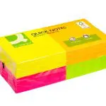 BLOCOS ADERENTES Q-CONNECT KF10508 - 75X75  4 CORES NEON - PACK12 (28603)