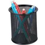 PORTA LAPIS METALICO REDE REDONDO KF00864 PRETO 105X86 24220