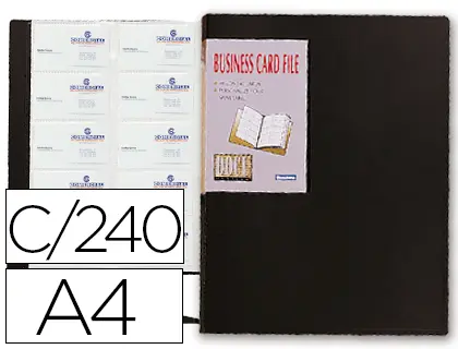 Album Cartoes Visita Beautone PP A4 235x310 P/240 - 28990 Preto