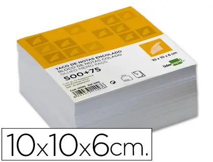 BLOCOS PAPEL BRANCO 10X10 COLADO CABEÇA 11409 TA01 - 575FL