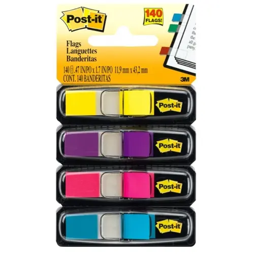 Blocos Post It Index 683-4AB 1/2" 12x43 c/4 cor x 35