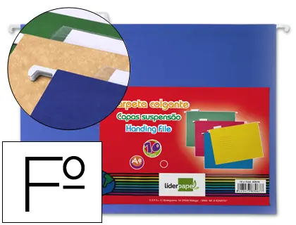 Bolsas Suspensas Folio 37cm Kraft Cor Pack 10