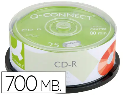 CD GRAVAVEL Q-CONNECT KF00420 - 700mb 80min 52x 54738 SPINDLE C/25