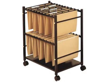 Carro Para Capas De Arquivo Suspenso 43520 - 650x390x540 Preto (Cap 100 Bolsas Folio) KF15267