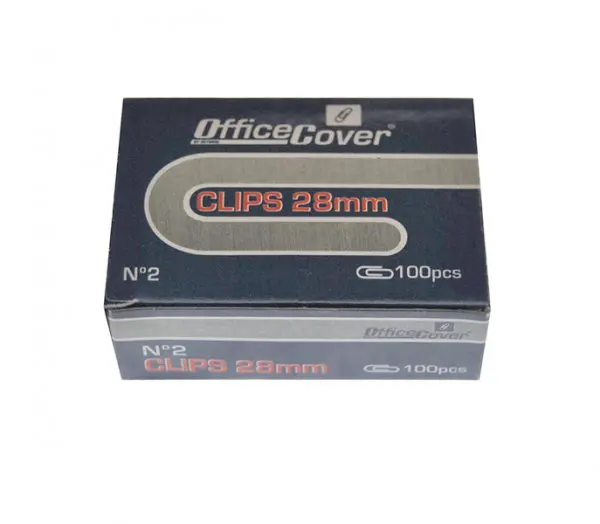Clips Nº2 - Rey Office Cover 28mm Caixa 100 - Pack 10cx
