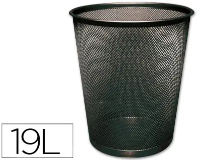Cestos Papeis Metal Tipo Rede 345x295 - 19 Litros 29616 KF00871 Preto