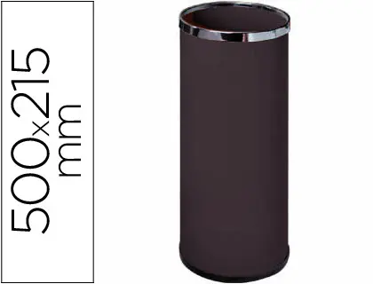 CHAPELEIRA METALICA REDONDA 20L PRETO COM AROS CROMADOS 500X215mm (23314)
