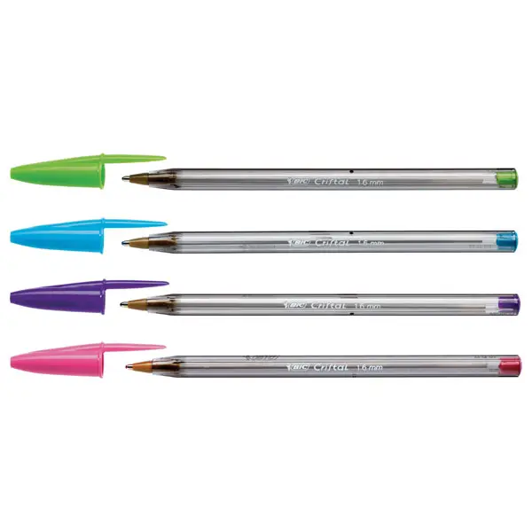 ESFEROGRAFICAS BIC CRISTAL FUN LARGE 1,6mm CAIXA 20 CORES SORT.