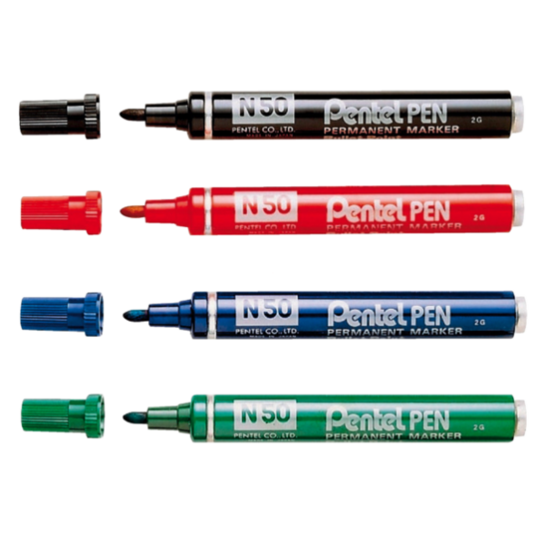 Marcadores Pentel Pen N-50 - Permanente Caixa 12
