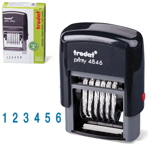 NUMERADORES BORRACHA TRODAT 4846 - AUTOMATICO 6DIG.4mm