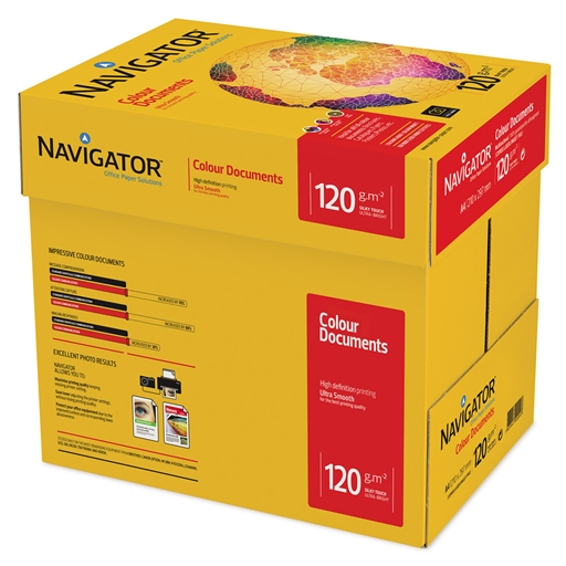 Papel A4 Navigator 120gr Silky Touch Pack 250fl - Caixa c/8