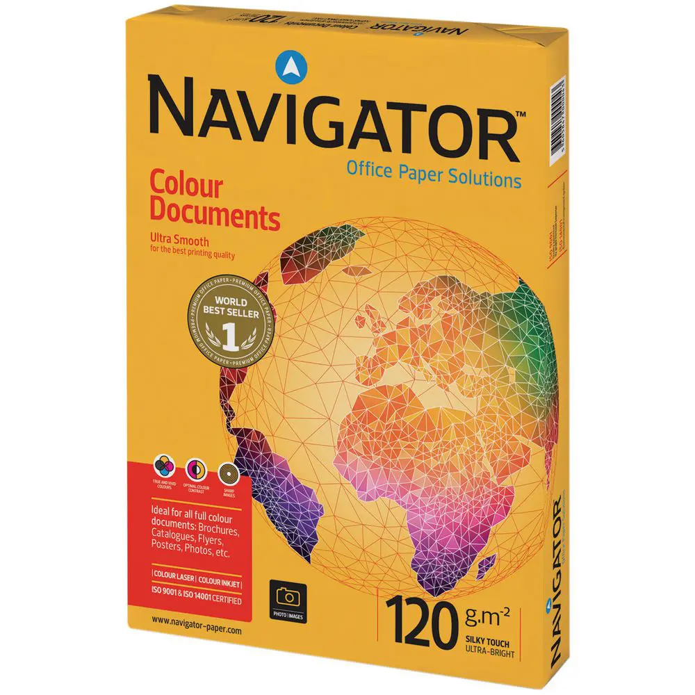 Papel A3 Navigator Silky Touch 120gr Resma 500fl