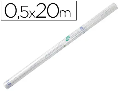 Papel Autocolante Rolo 20mx50cm - 80mic Transparente 20287