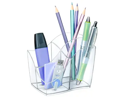 PORTA CANETAS CEP TRANSPARENTE C/4 DIV.72205