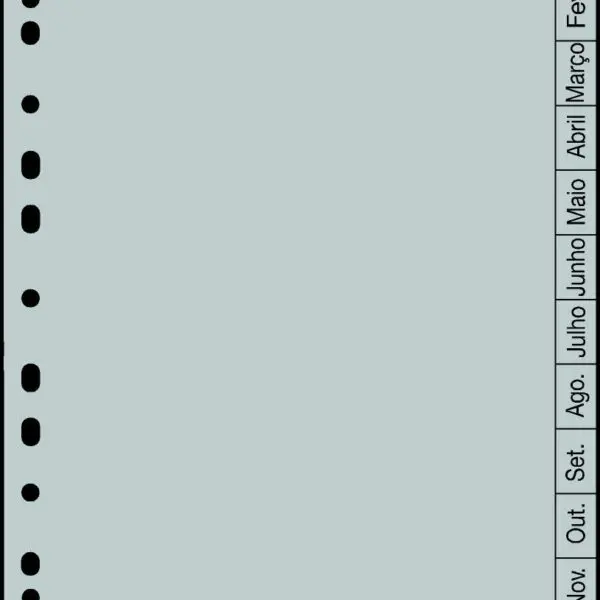 Separadores Plast. A4 - Jan/Dez Cinza