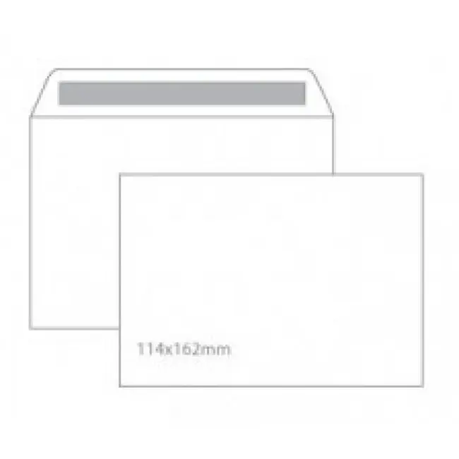 SOBRESCRITOS 002 - 114X162 C6 PALA RECTA FITA SILIC.90GR 922201 CAIXA 500