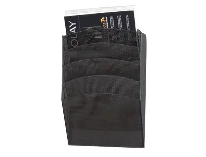 SUP.EXPOSITOR DE PAREDE METALICO REDE C/5 COMP. KF04726 PRETO 39923