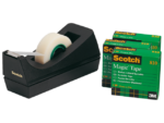 SUPORTE FITA SCOTCH C38 PRETO + 3 FITAS MAGIC 33X19mm - 78153
