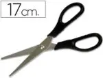 TESOURAS Q KF01228 AÇO INOX.CABO PLAST.PRETO 17cm 33187