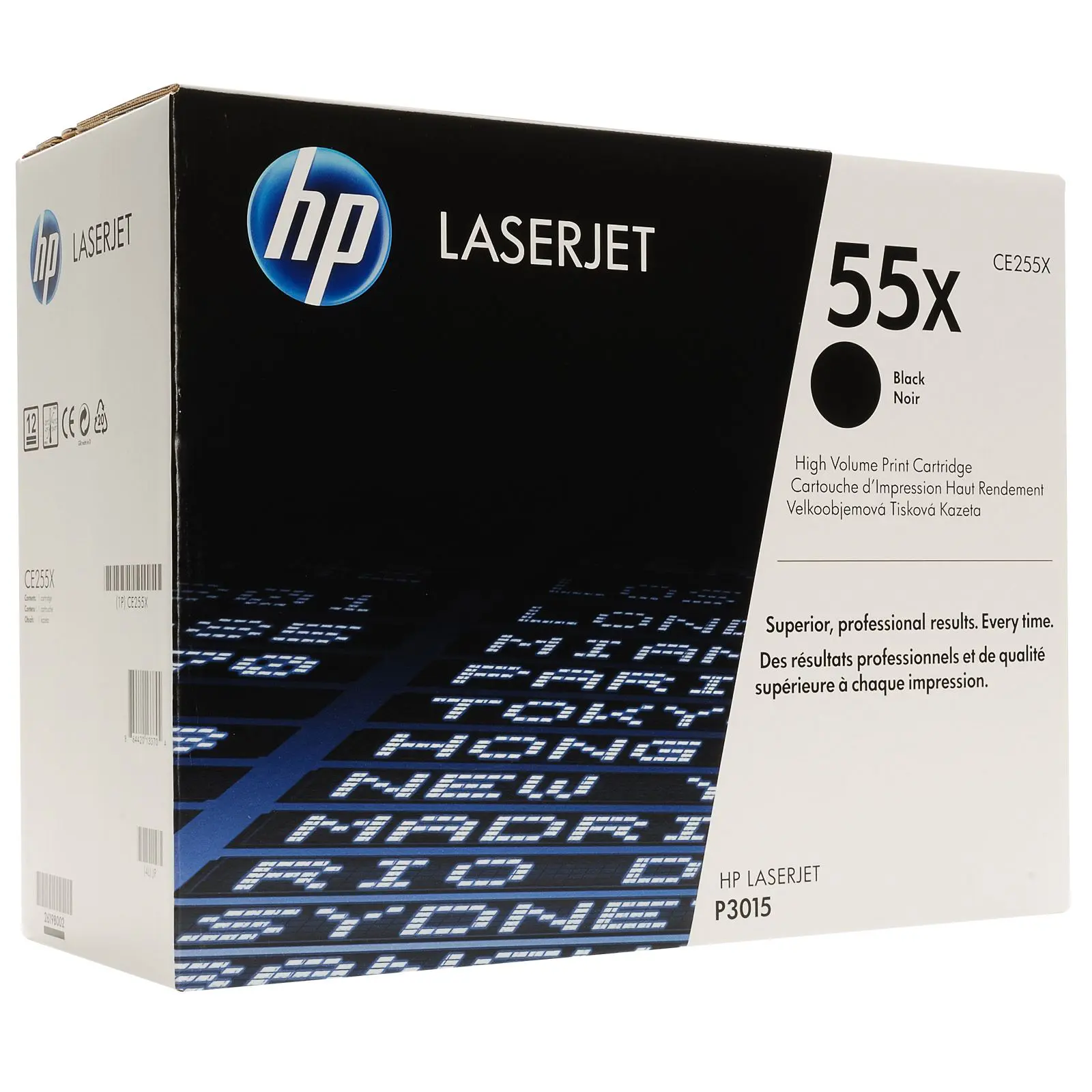 TONER HP CE255X - P3015/3010 PRETO Nº55X  12500pg