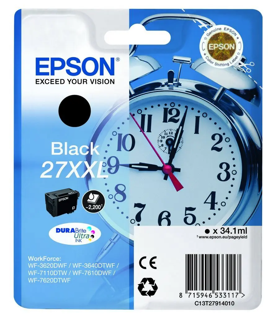 TINTEIROS EPSON T2791 4010 - Nº27XXL PRETO 2200pg