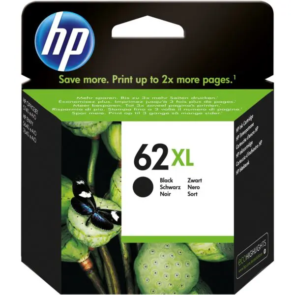 TINTEIROS HP C2P05A - Nº62XL PRETO 600pg