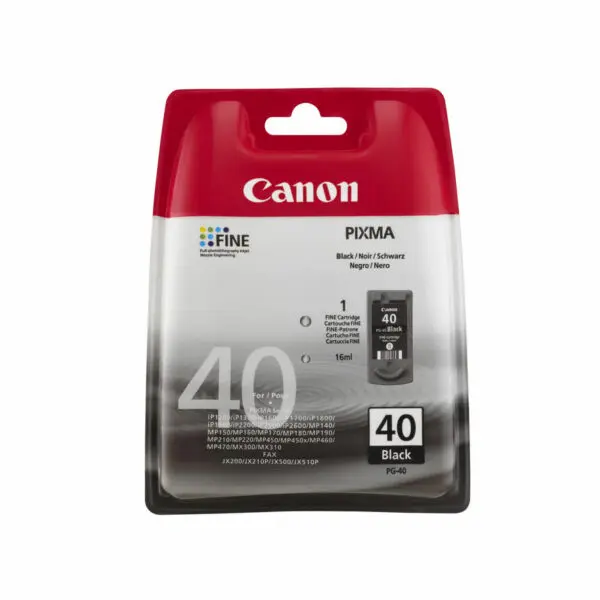 Tinteiros Canon PG40 - Preto Nº40