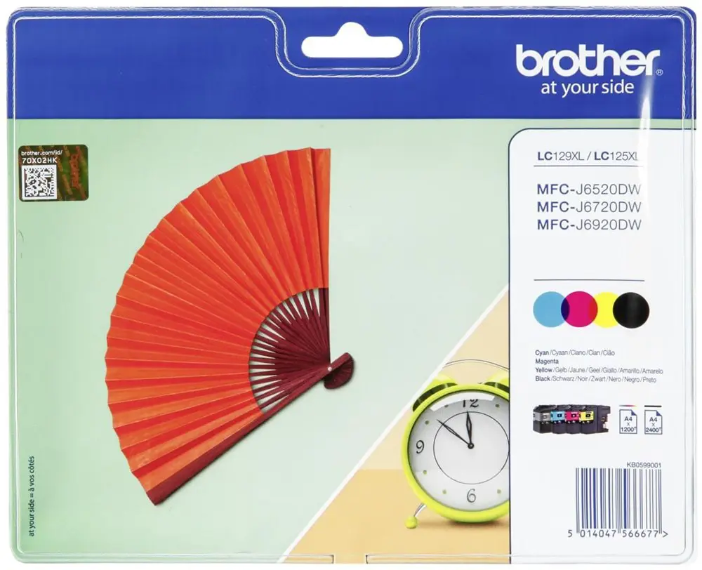 TINTEIROS BROTHER LC129XLVALBP -  LC129XL/LC125XL PACK 4 CORES