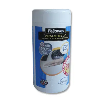 Toalhetes Limpeza Superficies Fellowes 2210901 C/75 uni