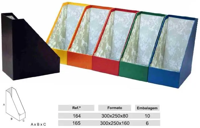 Classif. Cartao Porta Revistas 300x250x160 - 16cm Ref.165