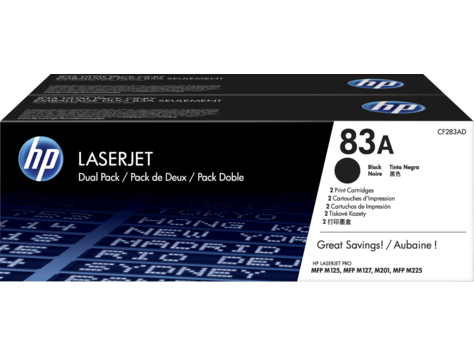TONER HP CF283AD - PRETO Nº83A PRO MFP M125/M127 3000pg PACK 2