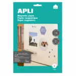 PAPEL MAGNETICO APLI 10245 A4 640gr INKJET 77430 - PACK C/8 FL