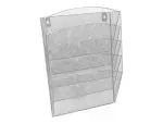 SUP.EXPOSITOR DE PAREDE METALICO REDE C/5 COMP. KF04727 PRATA 39924 - Image 3