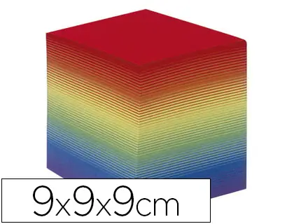 BLOCOS PAPEL CORES 90X90X90 680FL 80GR COLADO ARCOIRIS 78605