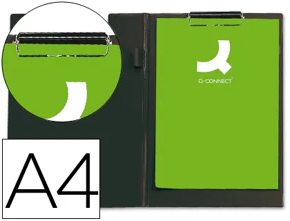 PRANCHETA PLASTICO PORTA NOTAS A4 COM CAPA KF01300 PRETO 26151