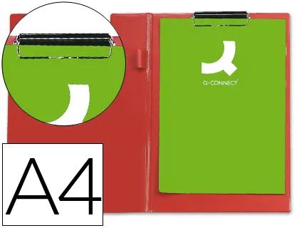 PRANCHETA PLASTICO PORTA NOTAS A4 COM CAPA KF01302 VERMELHO 26153