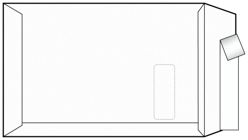 SOBRESCRITOS 1820 - 324x229 C4 SACO BRANCO FITA SIL.90GR C/JANELA - CAIXA 250