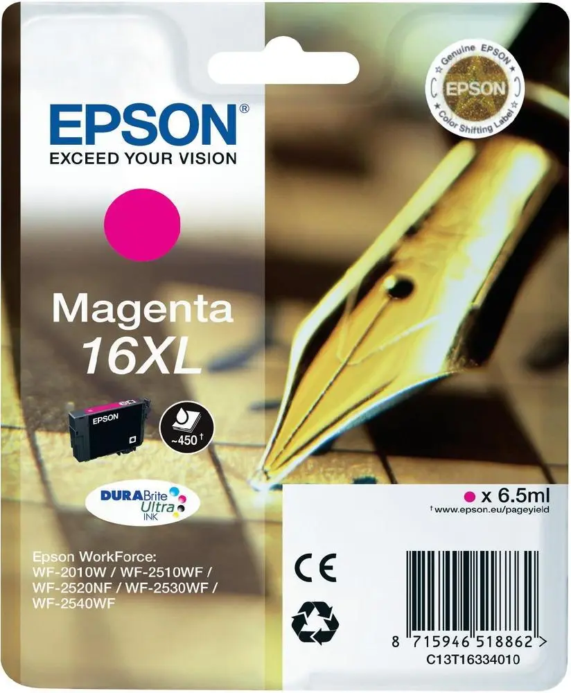 TINTEIROS EPSON T1633 4010 - WF2010/2510/2520/2530/2540 MAGENTA 16XL