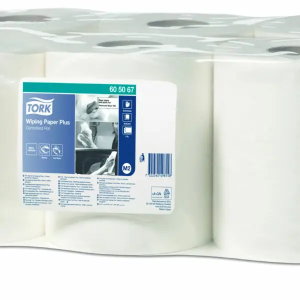 ROLOS PAPEL TORK 605067 - 20,5cm FOLHA DUPLA 120M - EMB.C/6