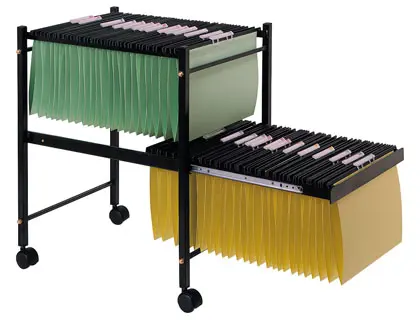 CARRO PARA CAPAS DE ARQUIVO SUSPENSO 43521 - 650X450X540 PRETO (CAP.100 CAPAS FOLIO) KF15266