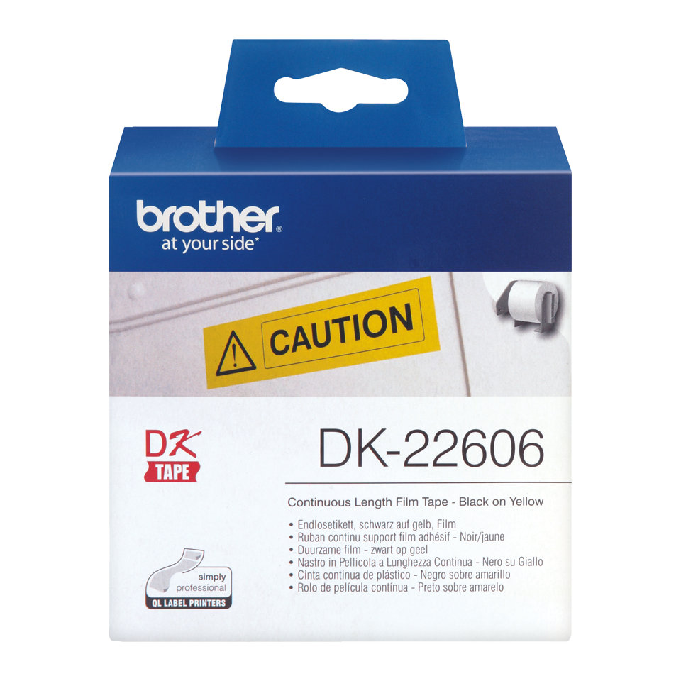 ETIQUETAS BROTHER DK-22606 - PELICULA CONTINUA AMARELA 62mmX15,24mt