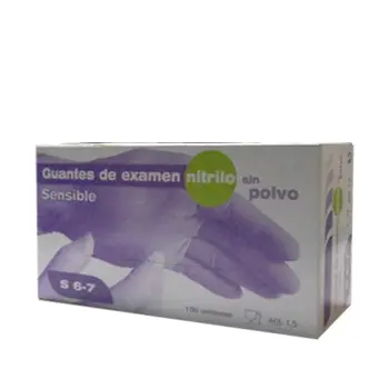 LUVAS NITRILO - AZUL SEM PO CX 100 TAM.S