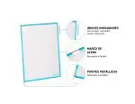 SUPORTE PORTA CATALOGO PAREDE TARIFOLD 414171 C/10 BOLSAS A4 PVC AZUL 76163 - Image 3