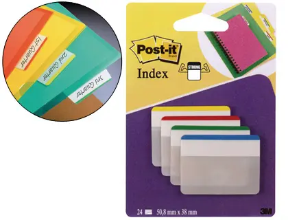 BLOCOS POST IT 686F INDEX RIGIDO 50.8X38 C/4COR X6 - 37982