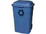 CONTENTOR PLASTICO COM TAMPA 2 RODAS KF04242 AZUL 240L 36132