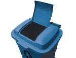 CONTENTOR PLASTICO COM TAMPA 2 RODAS KF04242 AZUL 240L 36132 - Image 3