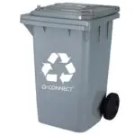 CONTENTOR PLASTICO COM TAMPA 2 RODAS KF16545 CINZA 100L 72484