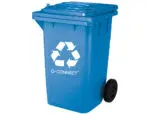 CONTENTOR PLASTICO COM TAMPA 2 RODAS KF16544 AZUL 100L 72483