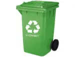 CONTENTOR PLASTICO COM TAMPA 2 RODAS KF16542 VERDE 100L 72481