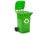 CONTENTOR PLASTICO COM TAMPA 2 RODAS KF16542 VERDE 100L 72481 - Image 2